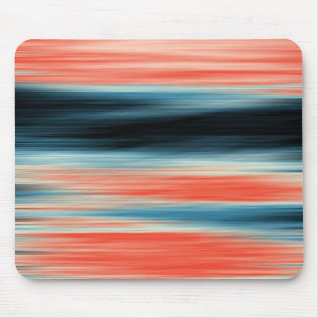Mousepad Trendy Orange Red Blue Stripes (Frente)