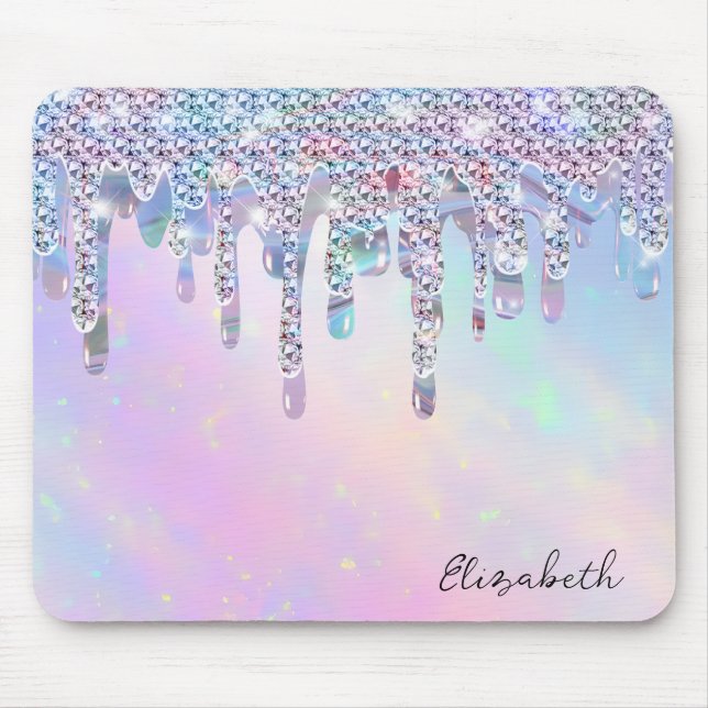Mousepad Trendy Rainbow Glitter Drives Holographic (Frente)