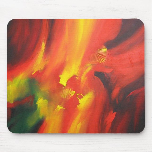 Mousepad Trendy Red Yellow Modelo Modern Abstrato (Frente)