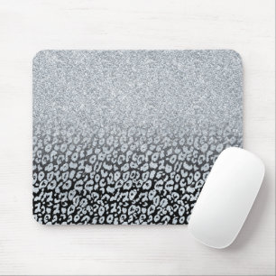 Mousepad Trendy Silver Glitter e Leopard Ombre Impressão