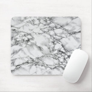 Mousepad Trendy White Marble Stone