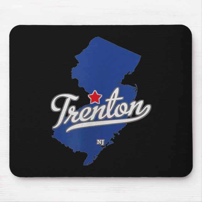 Mousepad Trenton New Jersey Nj Map  (Frente)