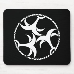 Mousepad Três âncoras com corda