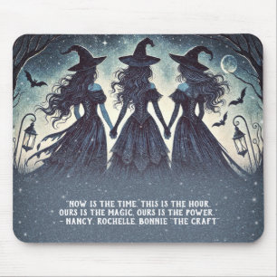 Mousepad Três Bruxas à Noite Estrela de Halloween