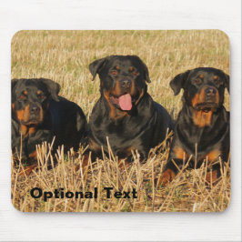 Mousepad Três Cães Rottweiler - Embalagem de Rotinas