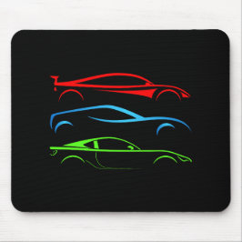 Mousepad Três Carros Desportivos