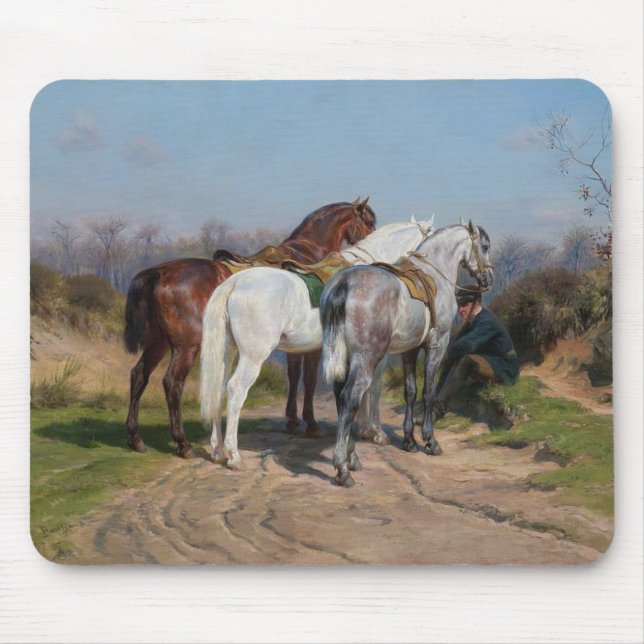 Mousepad Três Cavalos Estalhões (por Rosa Bonheur) (Frente)