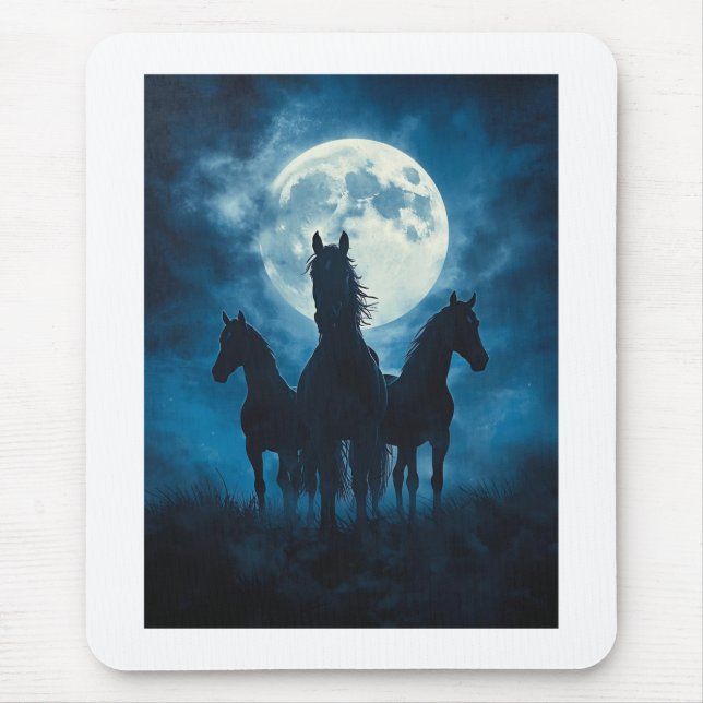 Mousepad Três Cavalos Lua (Frente)
