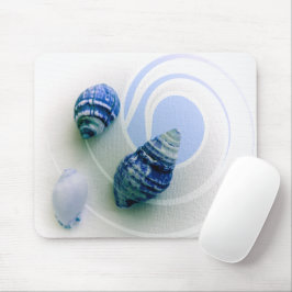 Mousepad Três conchas azuis