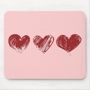 Mousepad Três corações