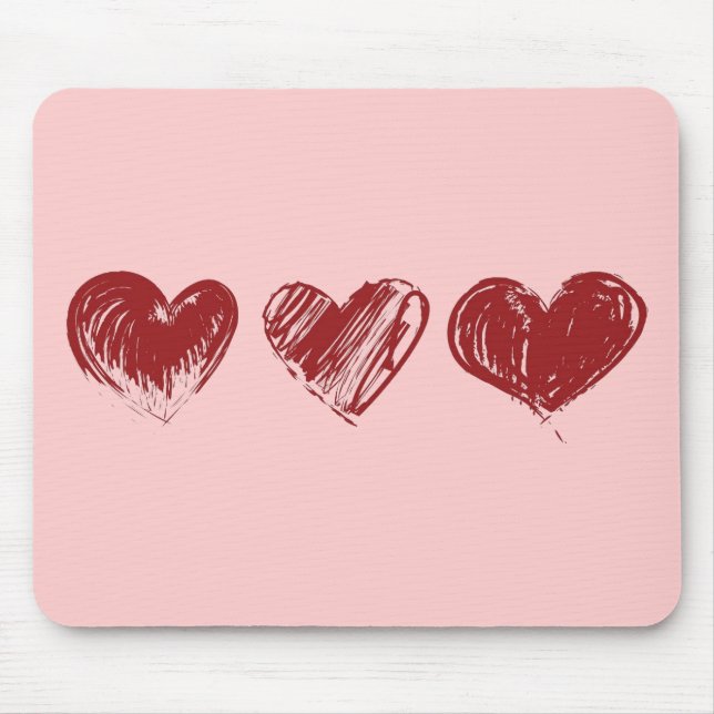 Mousepad Três corações (Frente)