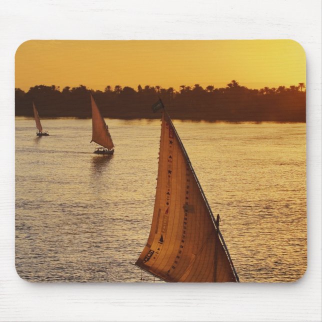 Mousepad Três falucas com avistadores no Rio Nilo (Frente)