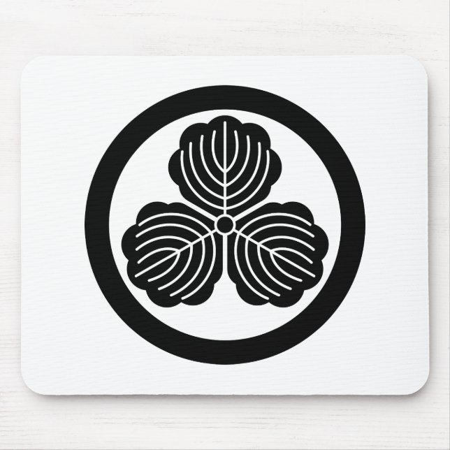 Mousepad Três folhas de carvalho em círculo (Frente)