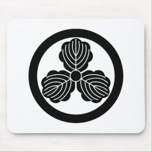 Mousepad Três folhas do carvalho (1) no círculo