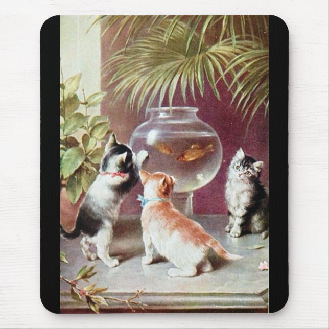 Mousepad Três gatinhos do Victorian (Frente)