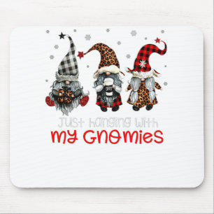 Mousepad Três Gnomos No Natal Vermelho Apenas Saindo Com O