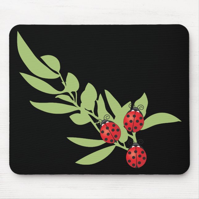 Mousepad Três joaninhas afortunados (Frente)