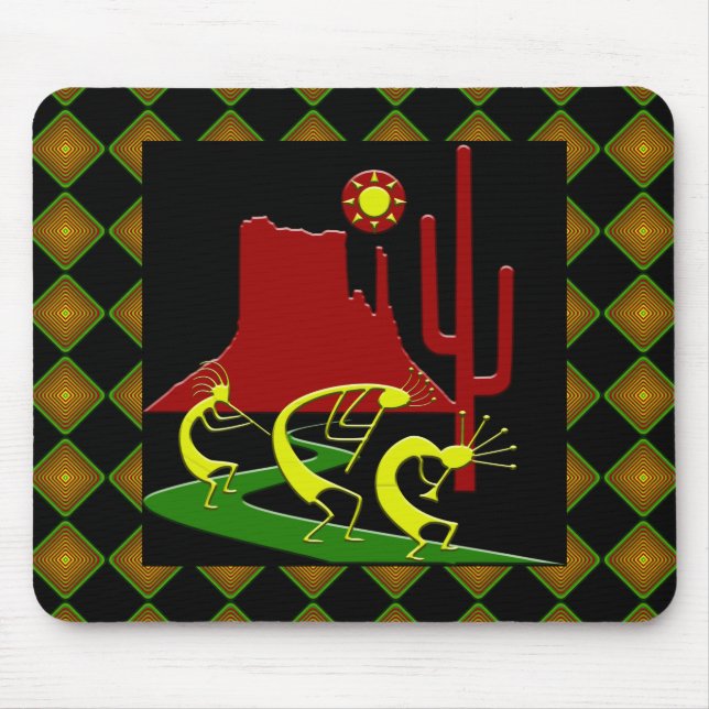 Mousepad Três Kokopellis no Koad (Frente)