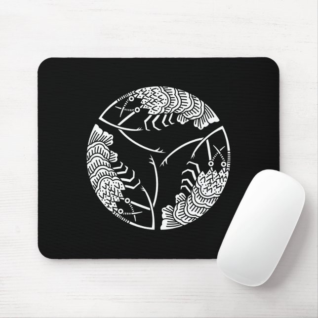 Mousepad Três lagostas espinhosas de cabeça a cauda Mouse P (Com mouse)