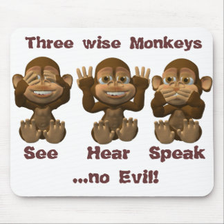 Mousepad três macacos sábios