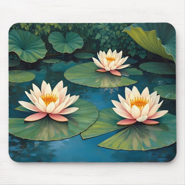Mousepad Três Nenúfares (Frente)