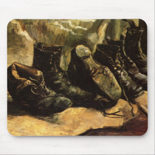 Mousepad Três Pares de Sapatos por Vincent van Gogh