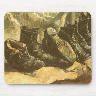 Mousepad Três pares de sapatos por Vincent van Gogh