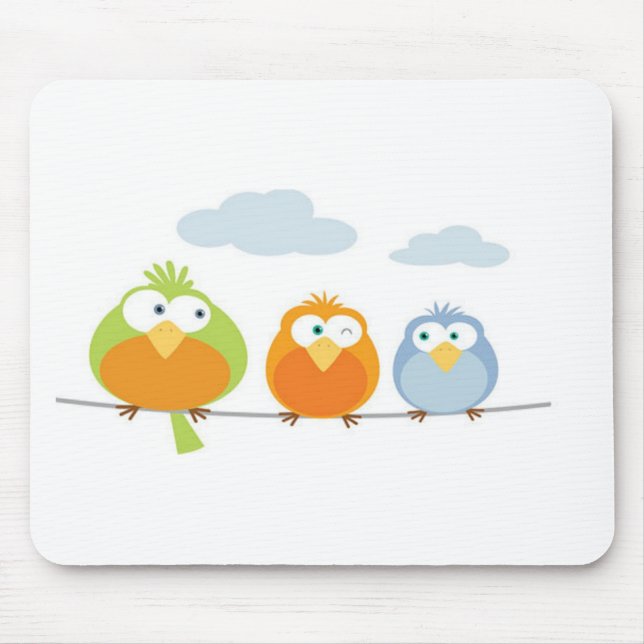 Mousepad Três Passarinhos / Tree little birds (Frente)