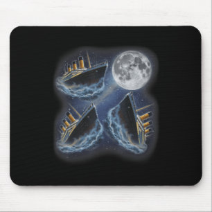 Mousepad Três Rms Titanic Lua 3 Uivando Na Lua Engraçado We