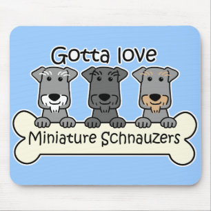 Mousepad Três Schnauzers diminutos