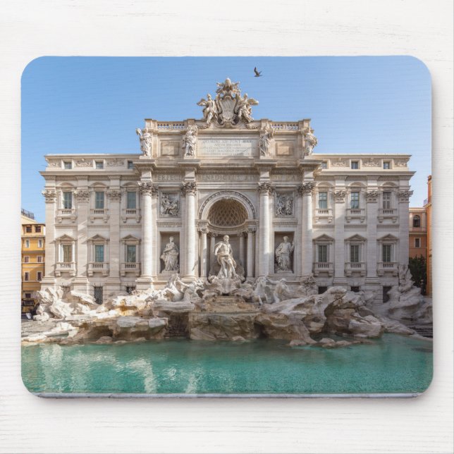 Mousepad Trevi Fountain no início da manhã - Roma, Itália (Frente)