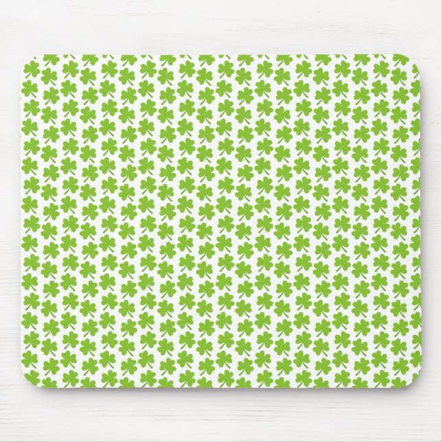 Mousepad Trevo Branco Leve (Frente)