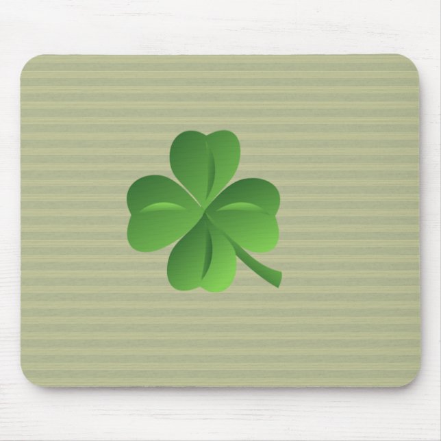 Mousepad Trevo da Sorte Irlandês Elegante e Tendencial (Frente)