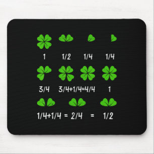 Mousepad Trevo de quatro folhas de matemática engraçada pro