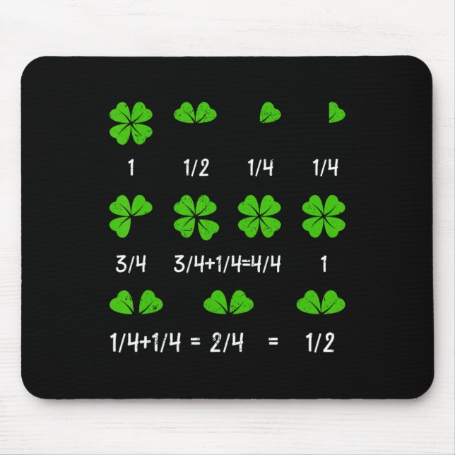 Mousepad Trevo de quatro folhas de matemática engraçada pro (Frente)