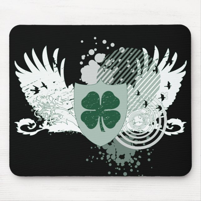 Mousepad trevo de quatro folhas hi-fi (Frente)