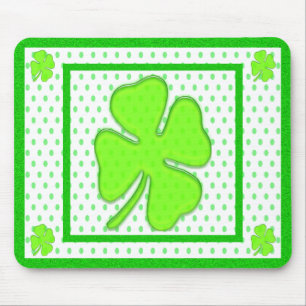 Mousepad Trevos & bolinhas -