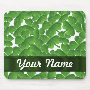 Mousepad Trevos irlandeses verdes personalizados