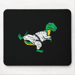 Mousepad Trex Karate Taekwondo Faixa Preta Dinossauro Engra