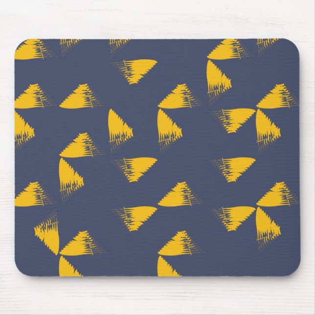 Mousepad Triângulos amarelos, legal, únicos, de tendências (Frente)