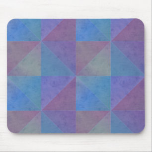 Mousepad Triângulos Azuis Roxos Padrão Geométrico