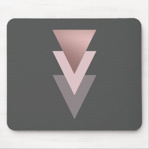 Mousepad triângulos geométricos cor-de-rosa claros