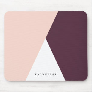Mousepad Triângulos geométricos rosa-pincel-pincelado e b
