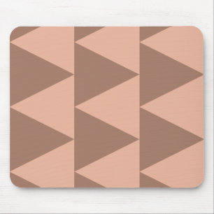 Mousepad Triângulos Grandes Geométricos Mocha Mousse Rosa D