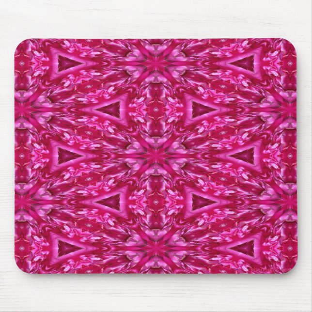 Mousepad Triângulos Rosa Quente (Frente)