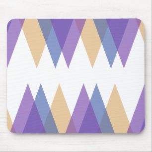 Mousepad Triângulos roxos, azuis e amarelos