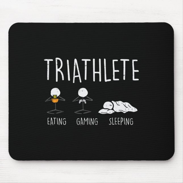 Mousepad Triathlete Stickman Coma Vídeo Jogo Dorme Gam Engr (Frente)