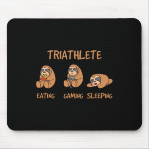 Mousepad Triatleta Divertido Sloth de Jogos Jogando Jogo de