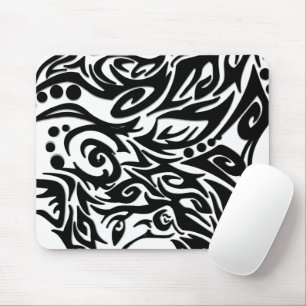 Mousepad Tribal abstrato Black