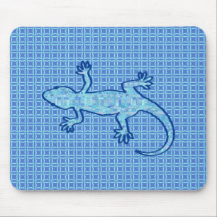 Mousepad Tribal batik Gecko - azul denim